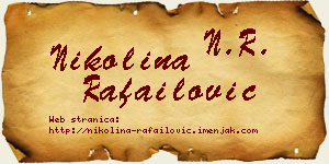 Nikolina Rafailović vizit kartica